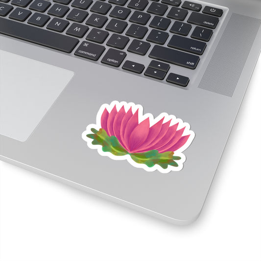 Lotus Kiss-Cut Stickers - Vibrant Floral Design for Laptops, Journals, and Water Bottles