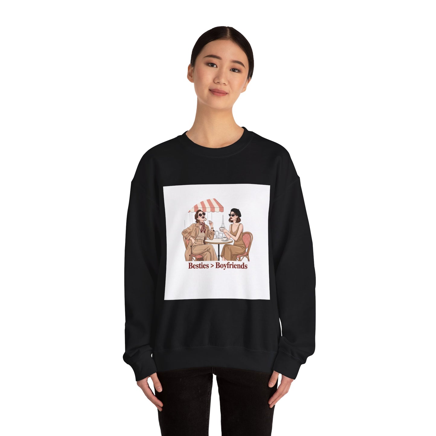 Besties > Boyfriends Sweatshirt | Galentine’s Friendship Crewneck