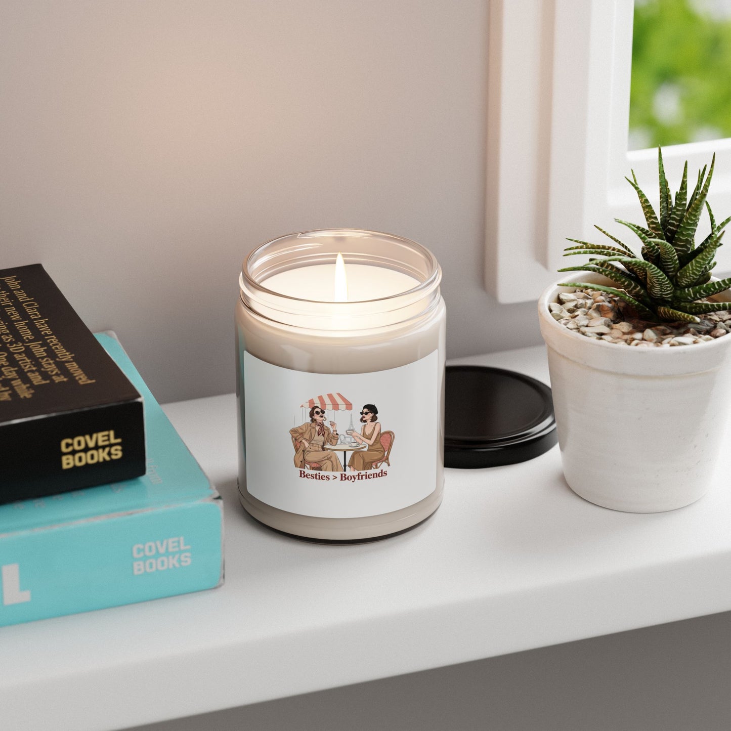 Besties > Boyfriends Candle, Soy Candle | Galentine's Friendship Décor