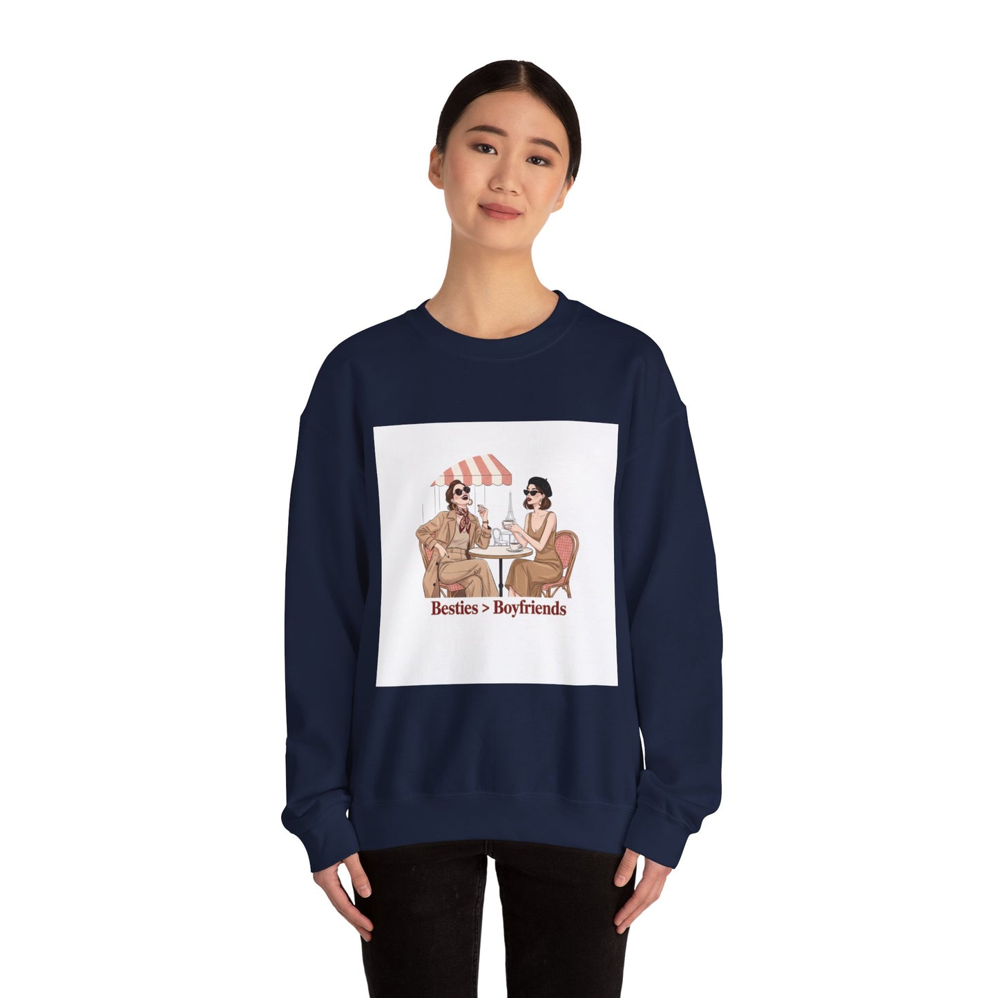 Besties > Boyfriends Sweatshirt | Galentine’s Friendship Crewneck