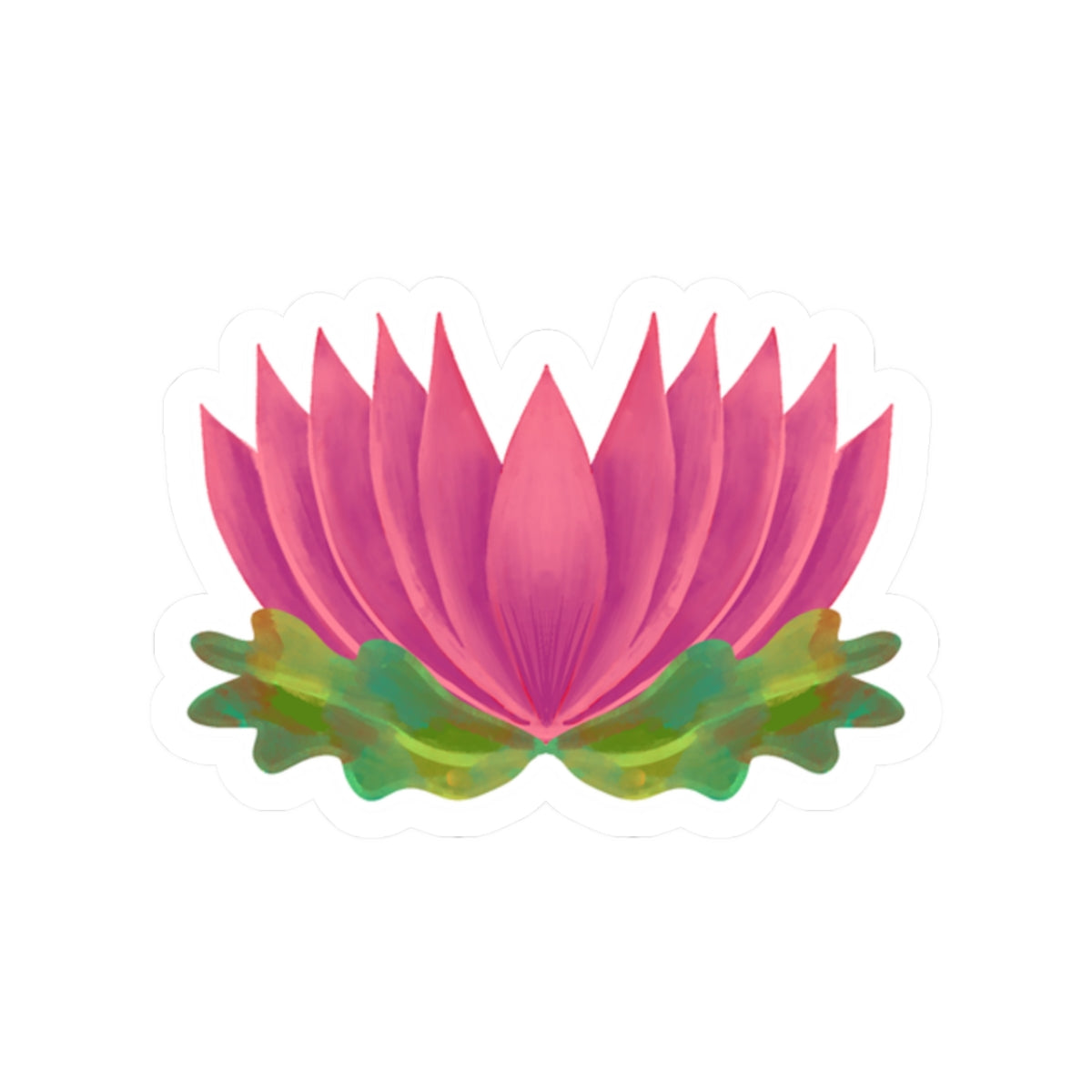 Lotus Kiss-Cut Stickers - Vibrant Floral Design for Laptops, Journals, and Water Bottles