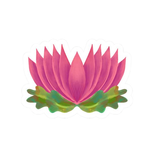 Lotus Kiss-Cut Stickers - Vibrant Floral Design for Laptops, Journals, and Water Bottles