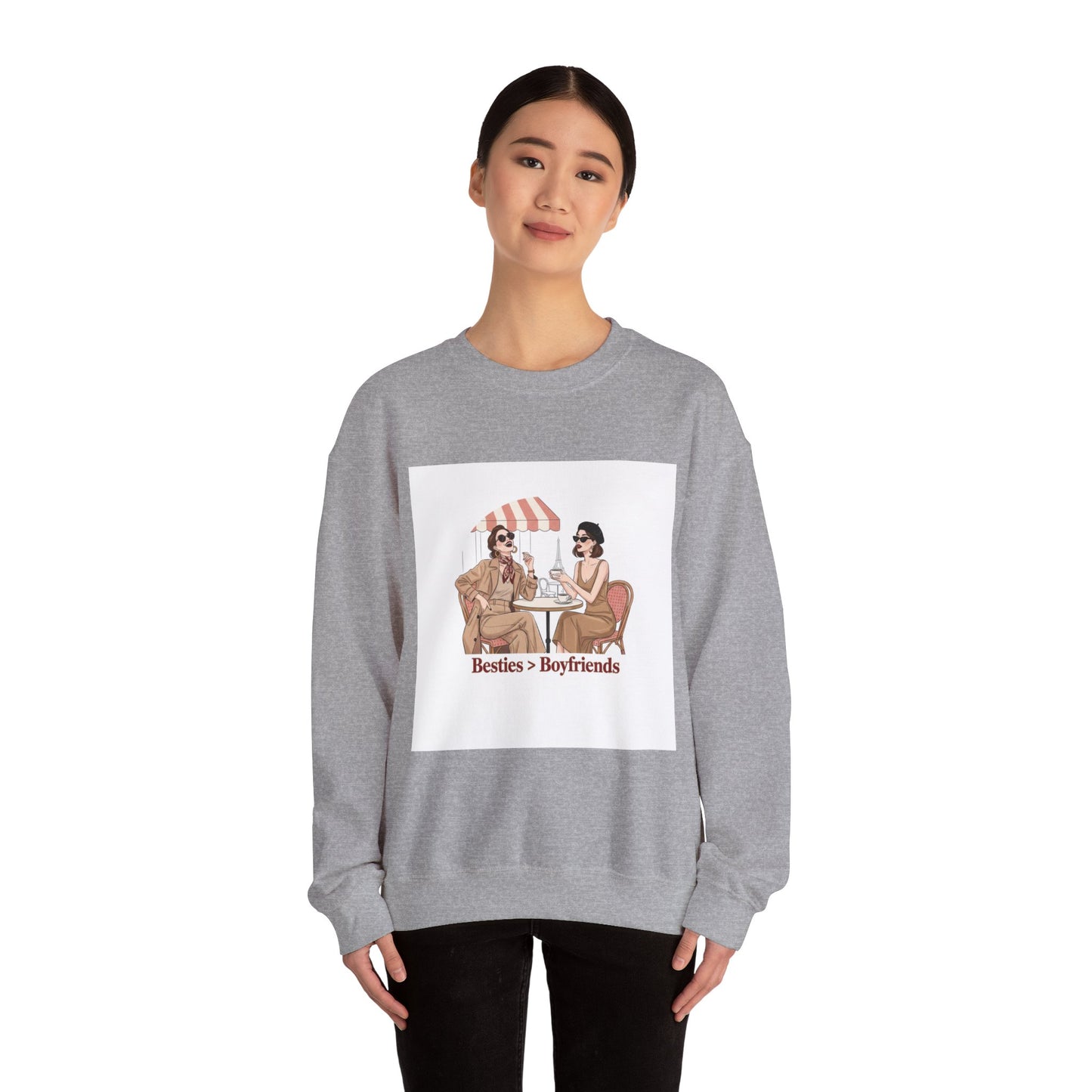 Besties > Boyfriends Sweatshirt | Galentine’s Friendship Crewneck