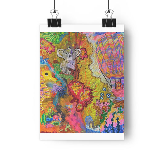 Giclée Art Print - Paradise Left Behind Koala Underwater Scene