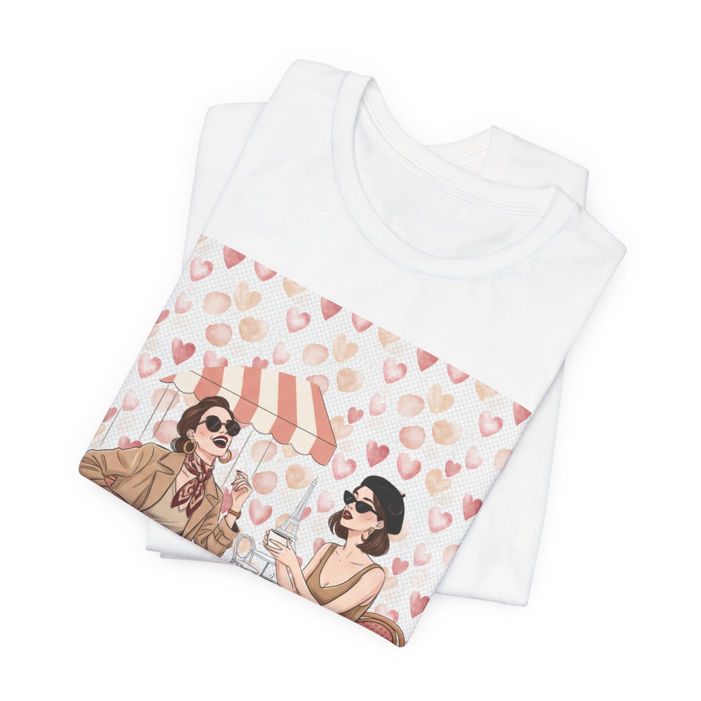 Besties > Boyfriends Tee | Galentine’s Friendship Shirt, Pink Red Pallette