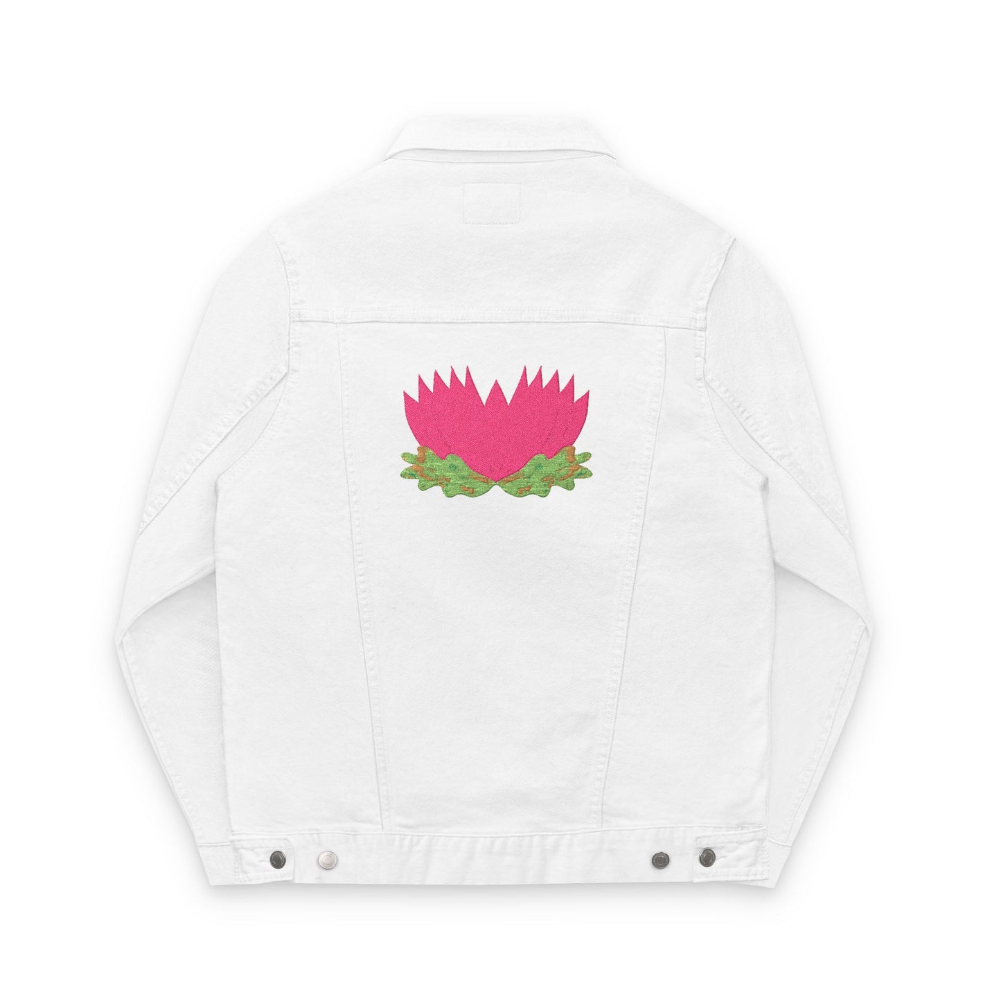 Tiger and lotus Embroidered Denim Jacket