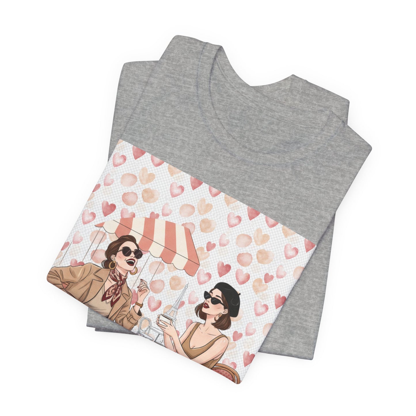 Besties > Boyfriends Tee | Galentine’s Friendship Shirt, Pink Red Pallette